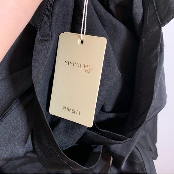 Black Wrap Skirt Dress from Korea - Picture 10 of 12